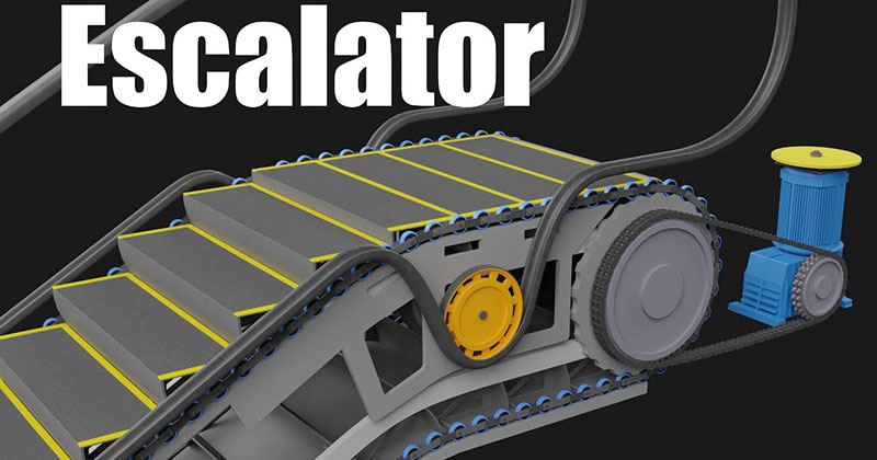 This 3D Animation Elegantly Explains How An Escalator Works » TwistedSifter