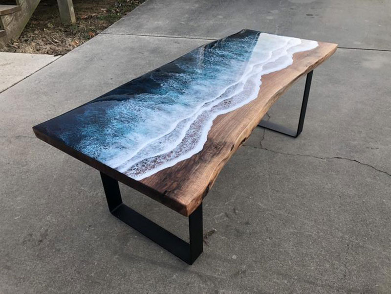 live edge ocean surface tables by rivka wilkins and jared davis 12 These Live Edge Ocean Shore Coffee Tables are Incredible (18 Pics)