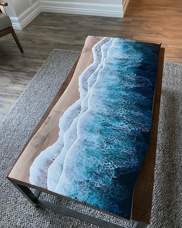 live edge ocean surface tables by rivka wilkins and jared davis 4 These Live Edge Ocean Shore Coffee Tables are Incredible (18 Pics)