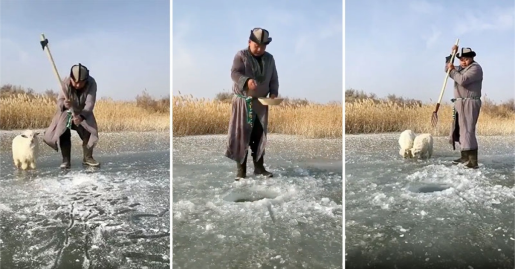 The Way This Guy is Fishing is Fascinating