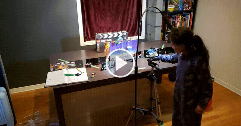 Proud Papa Takes Timelapse of His Daughter Making Her First Stop Motion Film