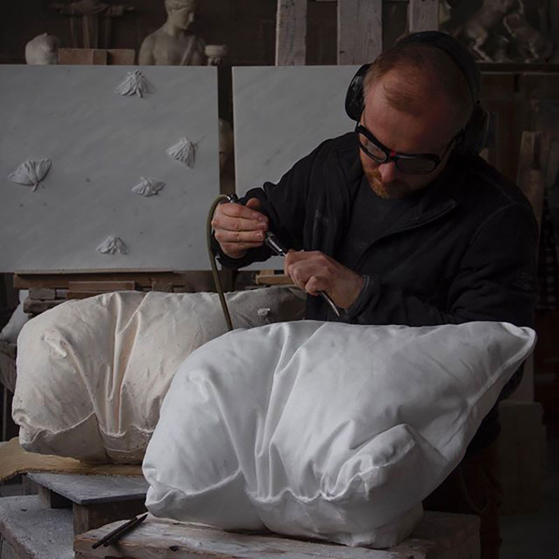 marble pillow sculptures by hakon anton fageras 3 Marble Pillows Chiseled by Hakon Anton Fageras