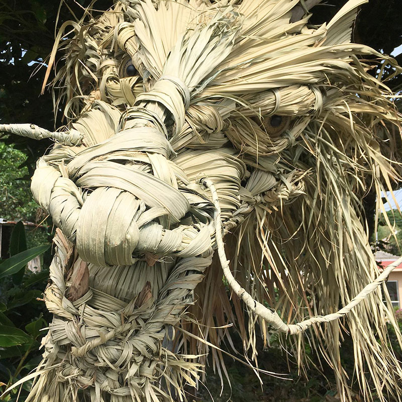 dragon made from palm tree leaves japan by ayako 2 This Awesome Dragon Made From Palm Tree Leaves (5 Photos)