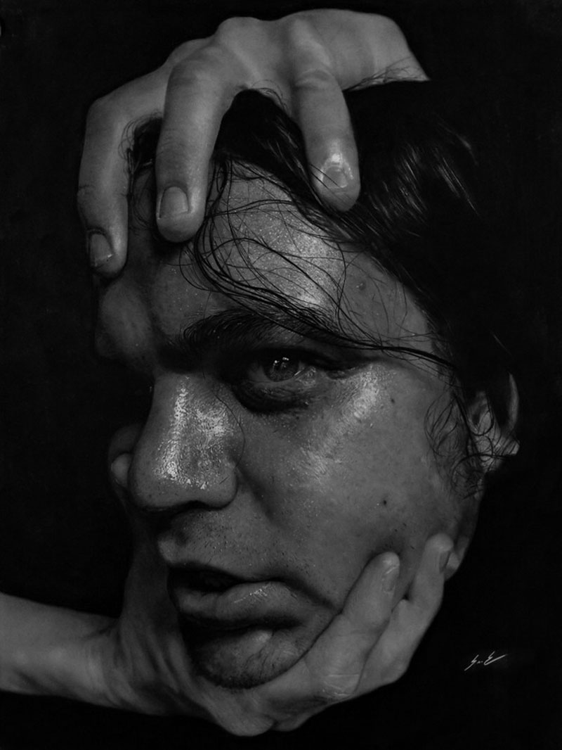 These Hyperrealistic Charcoal Portraits by Dylan Eakin are Incredible ...