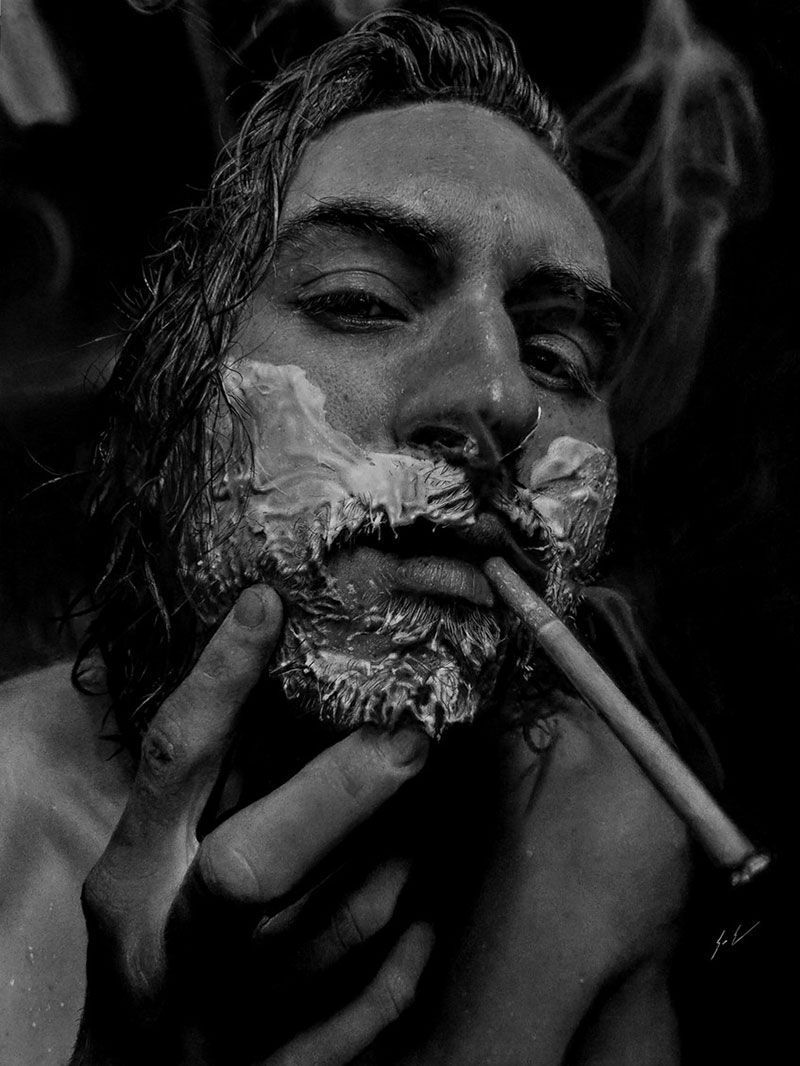 hyperrealistic charcoal portraits by dylan eakin 11 These Hyperrealistic Charcoal Portraits by Dylan Eakin are Incredible