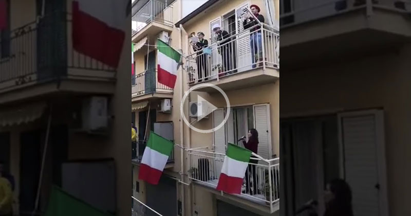 Italians Under Quarantine Singing from their Balconies to Lift Spirits and Feel Connected