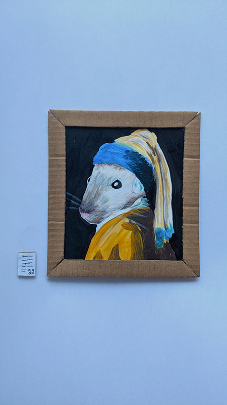 couple makes miniature art museum for their gerbils 7 This Couple Made a Miniature Art Museum for their Gerbils and its the Best