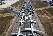 This Flyover of Parked Jets During the Pandemic is Simply Unbelievable