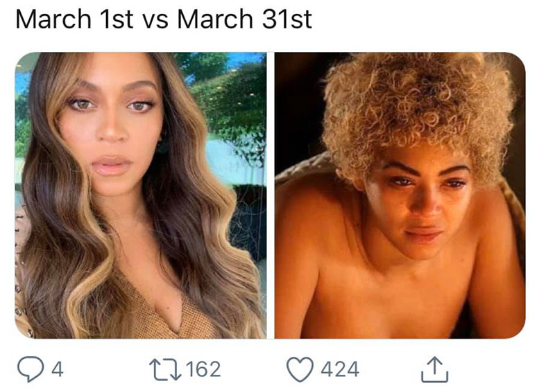 march 1 vs march 31 april 1 meme best of 14 These “March 1 vs April 1” Posts Perfectly Capture How Intense the Last Month Was