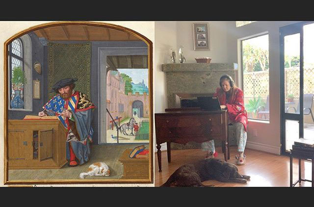 people recreating famous paintings at home getty museum challenge 48 People Stuck at Home are Recreating Famous Paintings and Its Awesome