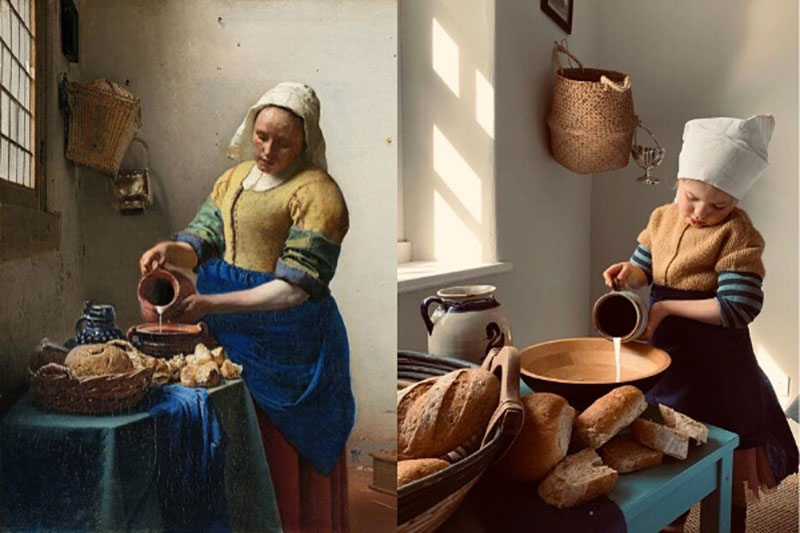 people recreating famous paintings at home getty museum challenge 6 People Stuck at Home are Recreating Famous Paintings and Its Awesome