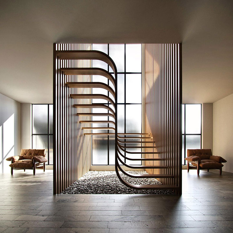 duplex stairs designed by eisa ghasemian 3 These Floating Duplex Stairs by Eisa Ghasemian are Stunning