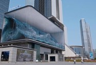 Amazing Crashing Wave Illusion Gets Displayed on Largest Outdoor Screen in Korea