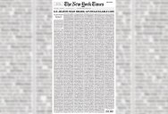 This Was the Front Page of the Sunday Edition of the New York Times