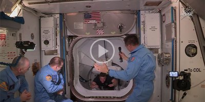 The Historic Moment Astronauts Bob Behnken and Doug Hurley Arrived on the ISS