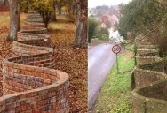 Popularized in England, These Wavy Walls Actually Use Fewer Bricks Than a Straight Wall