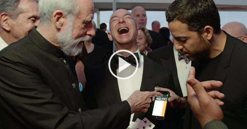 David Blaine Does Awesome Magic, but People Can't Get Over Bezos' Maniacal Rich Guy Laugh