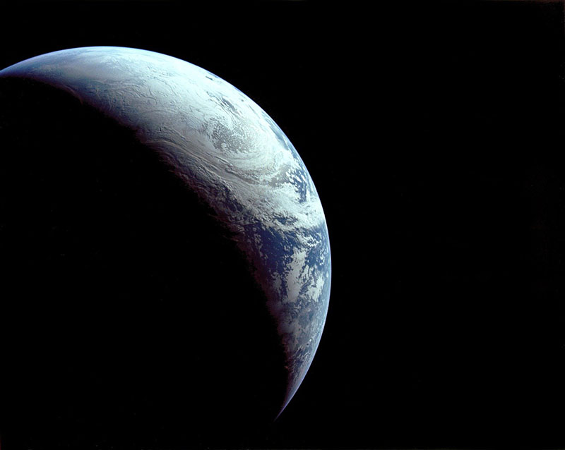 photo of earth from space 1967 apollo 4 Just a Beautiful Photo of Earth Taken in 1967 from 18,000 km Away