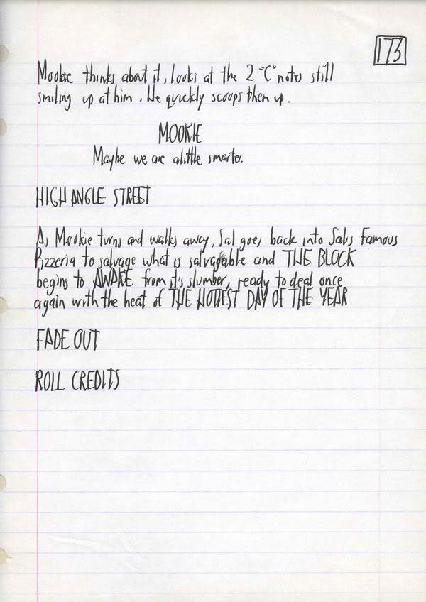 spike lee handwritten script do the right thing 1 Spike Lees Do the Right Thing Screenplay, Handwritten in March of 1988