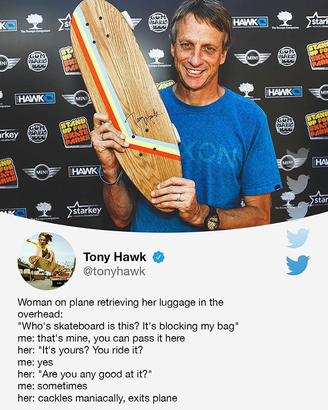 tony hawks stories of his random encounters are delightful 2 Tony Hawks Twitter Stories of His Random Encounters are Delightful