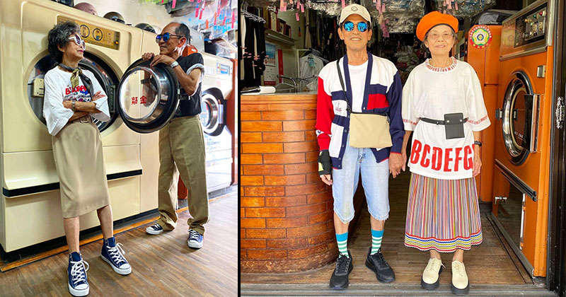 Married For 60 Years, This Couple Finds Fun Modelling Clothes Left at Their Laundromat