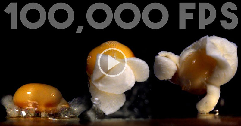 Everything Looks Cooler in Slow Motion, Like Popcorn Popping at 100,000 FPS