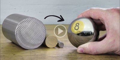 Guy Makes 8 Ball Out of Steel and Brass, With No Added Music or Commentary