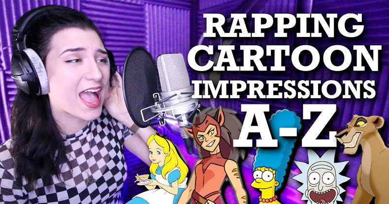 Voice Actor Raps A-Z with a Different Cartoon Impression for Every Letter