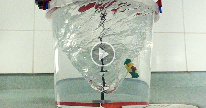 Creating a Giant Water Vortex with Lego Motors