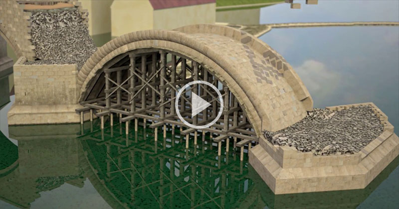 This Animation of How Bridges Were Constructed in 14th Century Prague is Amazing