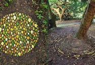 James Brunt Uses Fall Foliage to Create Temporary Works of Earth Art