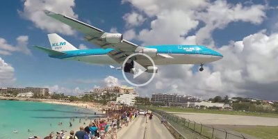 An Incredible 4K Compilation of Planes Taking Off and Landing Above Maho Beach, St Maarten