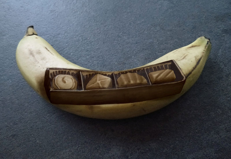 Amazing Banana Art Made by Poking and Bruising the Skin, No Ink is Used » TwistedSifter