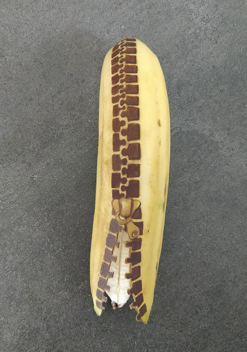 Amazing Banana Art Made by Poking and Bruising the Skin, No Ink is Used » TwistedSifter
