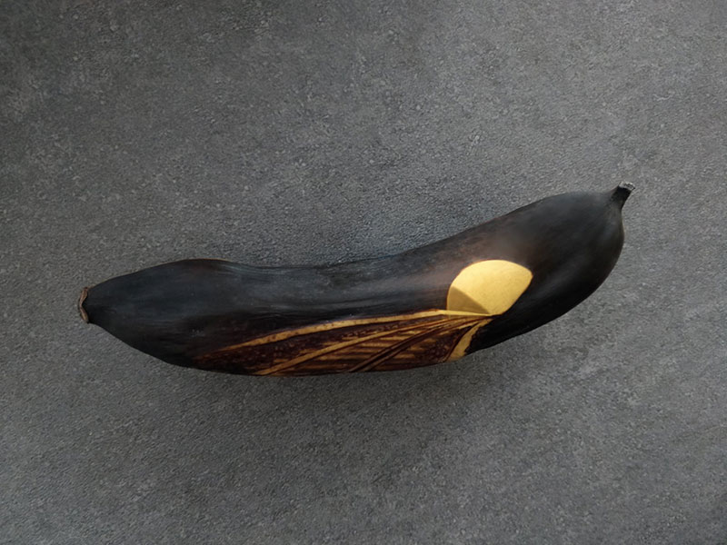 bruised banana art by anna chojnicka 20 Amazing Banana Art Made by Poking and Bruising the Skin, No Ink is Used