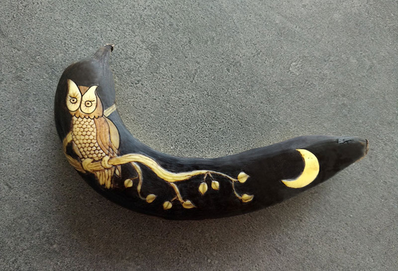 bruised banana art by anna chojnicka 21 Amazing Banana Art Made by Poking and Bruising the Skin, No Ink is Used