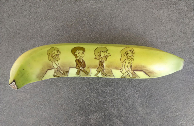 Amazing Banana Art Made by Poking and Bruising the Skin, No Ink is Used » TwistedSifter