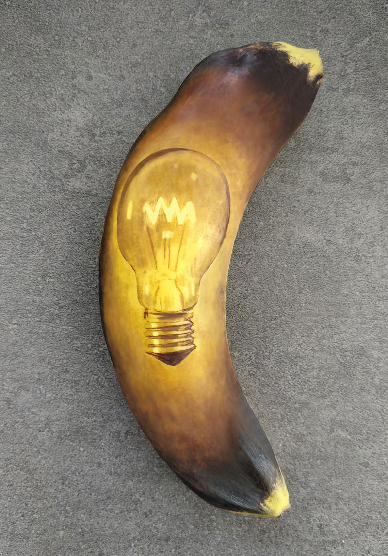 Amazing Banana Art Made by Poking and Bruising the Skin, No Ink is Used » TwistedSifter