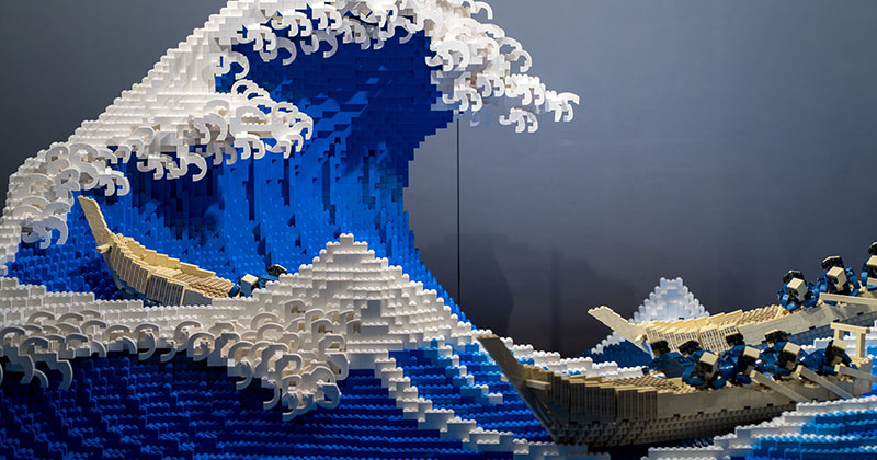 The World's Youngest-Ever Lego Certified Professional Just Made this 50,000 piece Great Wave