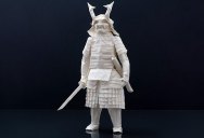 This Origami Samurai was Folded from a Single Sheet of 95 x 95 cm Wenzhou Rice Paper
