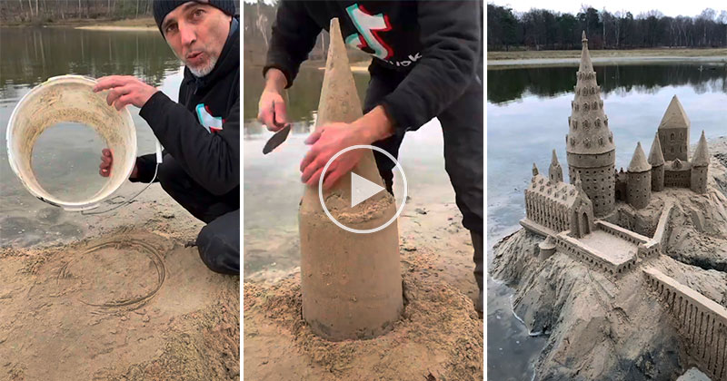 Amazing Artist Recreates Hogwarts Out of Sand