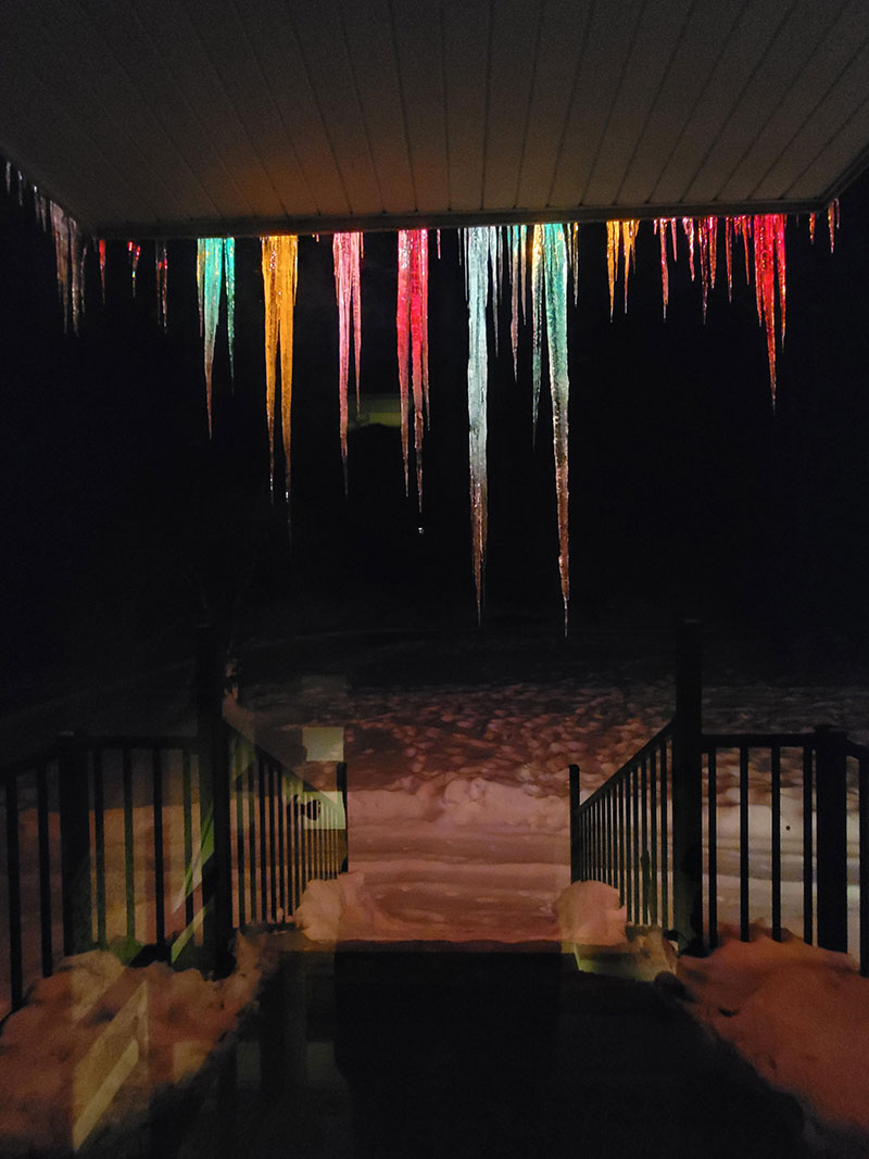 christmas lights and icicles When You Forget to Take Down Your Christmas Lights and Have a Happy Accident