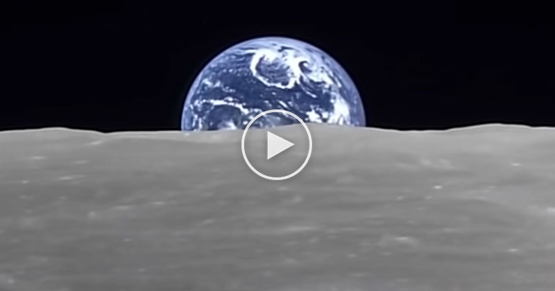 In 2008, a Japanese Orbiter Captured this 'Earth-Rise' from the 