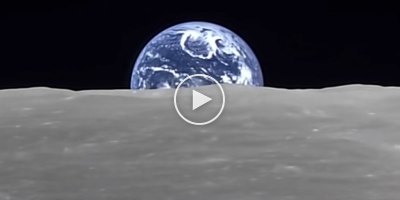 In 2008, a Japanese Orbiter Captured this 'Earth-Rise' from the Far Side of the Moon