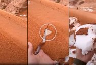 Snowstorm in Saudi Arabia Turns Desert Into Giant Ice Cream Cake