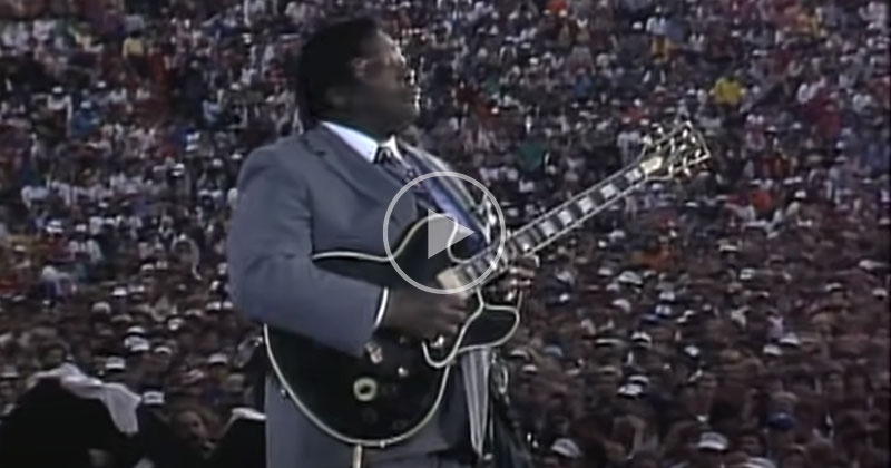 B.B. King Casually Restrings Lucille Mid Performance At Farm Aid 1985 ...