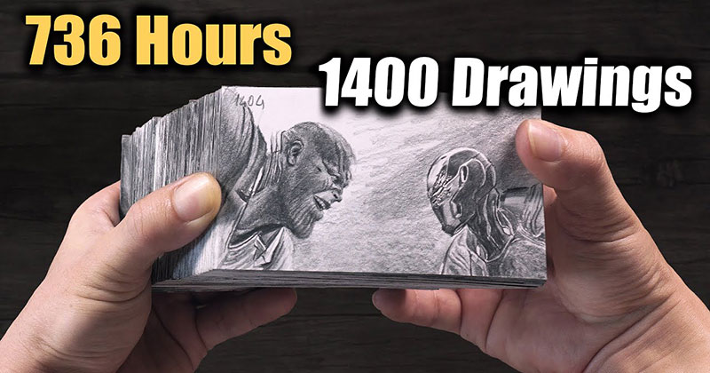 The Skill and Dedication that Went Into this Thanos vs Iron Man Flipbook is Amazing