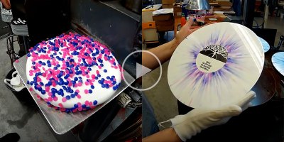 Seeing Tie Dye Splatter Vinyl Get Made is Pretty Satisfying