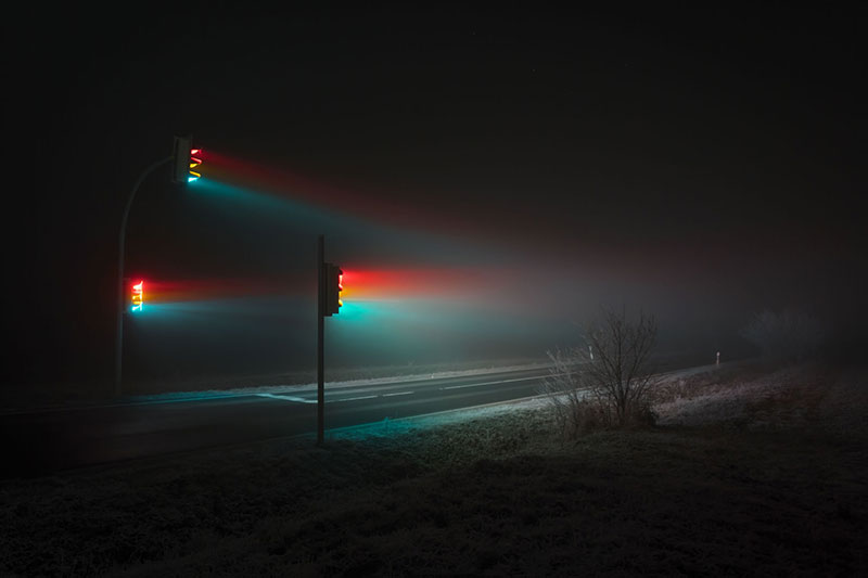 traffic lights at night by lucas zimmermann 1 Long Exposure Traffic Lights at Night by Lucas Zimmermann (7 Photos)