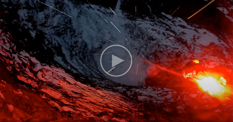 Just In Case You've Never Seen Someone Wingsuit Flying at Night with Flares Attached